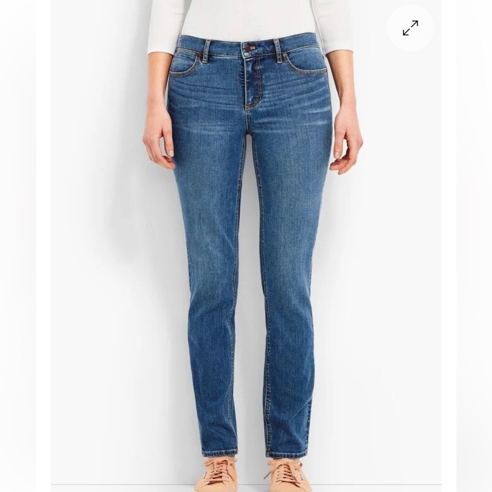 Talbots Five Pocket Crop Jeans in Classic Blue